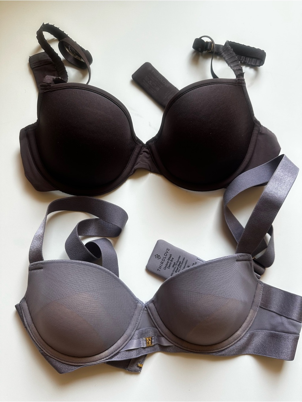 ThirdLove Bra Duo in Eggplant and lavender nude